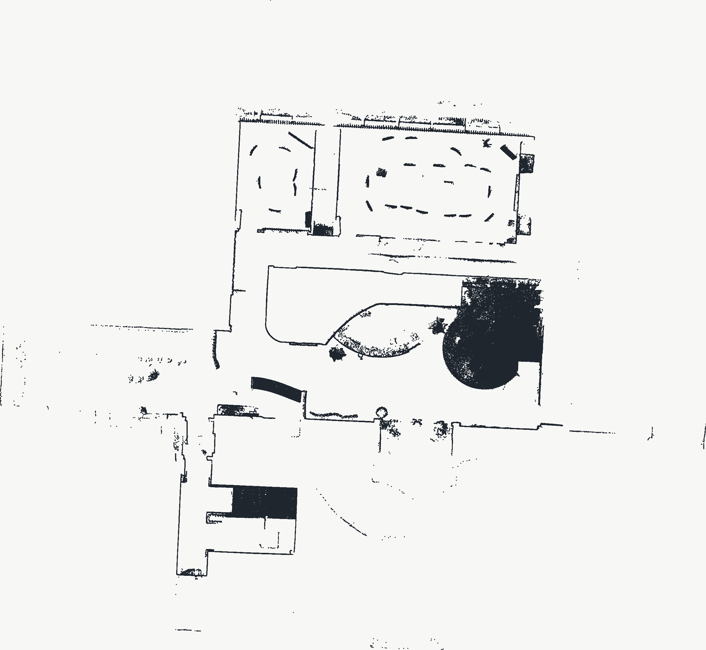 1.3 m horizontal slice of the office point cloud, showing walls and openings