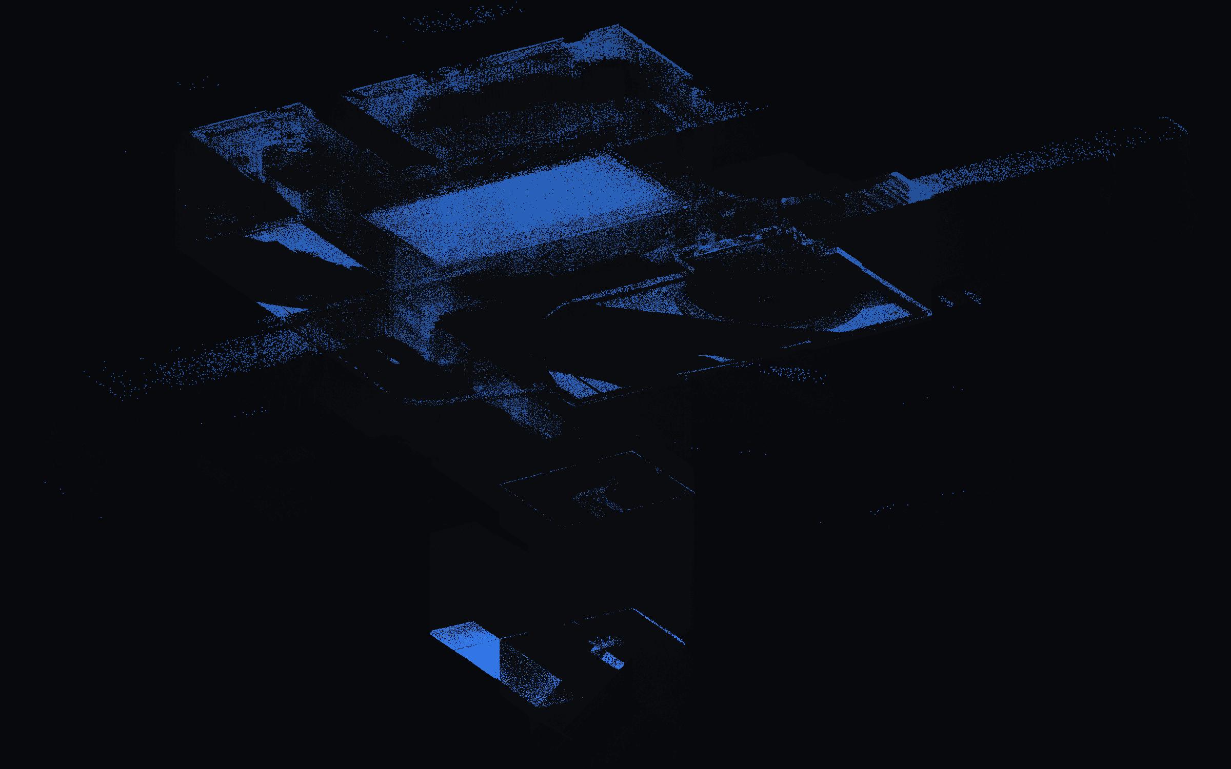 Floors highlighted in the point cloud